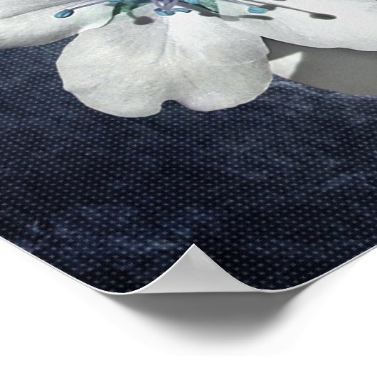 Inspirerend en Motivatie Citaat Witte Floral Poster (Hoek)