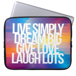 Inspirerend en motivatie citaten laptop sleeve