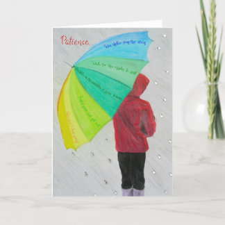 Inspirerend en motivatie kaarten: geduld... kaart