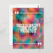 Inspirerend en motivatie koersen briefkaart (Voorkant / Achterkant)