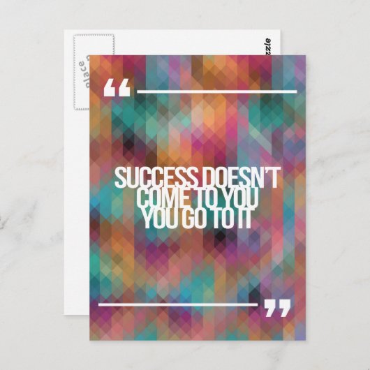 Inspirerend en motivatie koersen briefkaart (Voorkant / Achterkant)