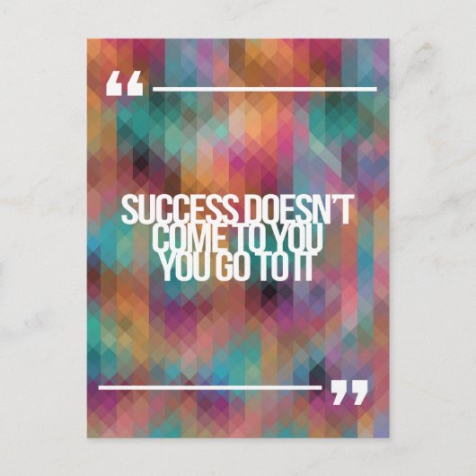 Inspirerend en motivatie koersen briefkaart (Voorkant)