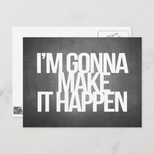 Inspirerend en motivatie koersen briefkaart (Voorkant / Achterkant)