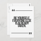 Inspirerend en motivatie koersen briefkaart (Voorkant / Achterkant)