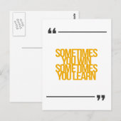 Inspirerend en motivatie koersen briefkaart (Voorkant / Achterkant)