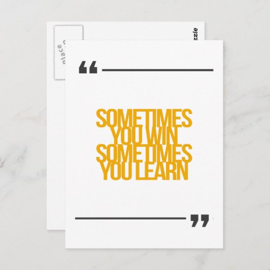 Inspirerend en motivatie koersen briefkaart (Voorkant / Achterkant)