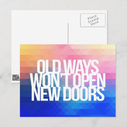 Inspirerend en motivatie koersen briefkaart (Voorkant / Achterkant)