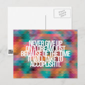 Inspirerend en motivatie koersen briefkaart (Voorkant / Achterkant)