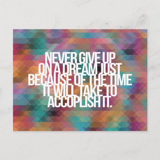 Inspirerend en motivatie koersen briefkaart (Voorkant)