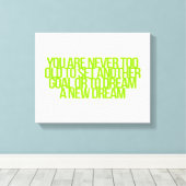 Inspirerend en motivatie koersen canvas afdruk (Insitu (Houten vloer))