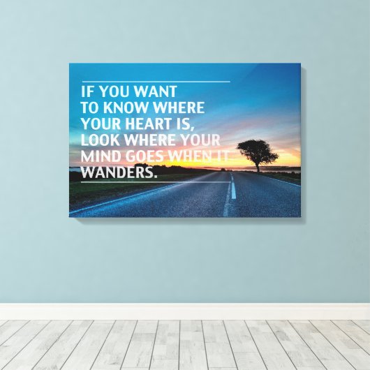 Inspirerend en motivatie koersen canvas afdruk (Insitu (Houten vloer))