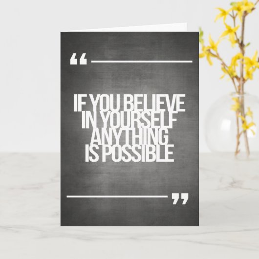 Inspirerend en motivatie koersen kaart (Gele Bloem)