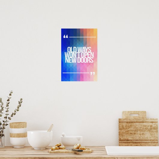 Inspirerend en motivatie koersen poster (Keuken)
