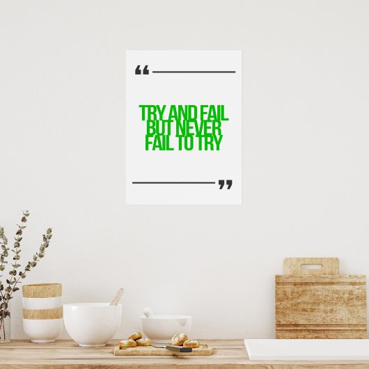 Inspirerend en motivatie koersen poster (Keuken)