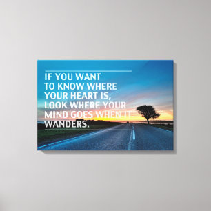Inspirerend en motivatie noteringen canvas afdruk