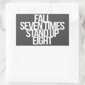 Inspirerend en motivatie prijsopgave rechthoekige sticker (Tas)