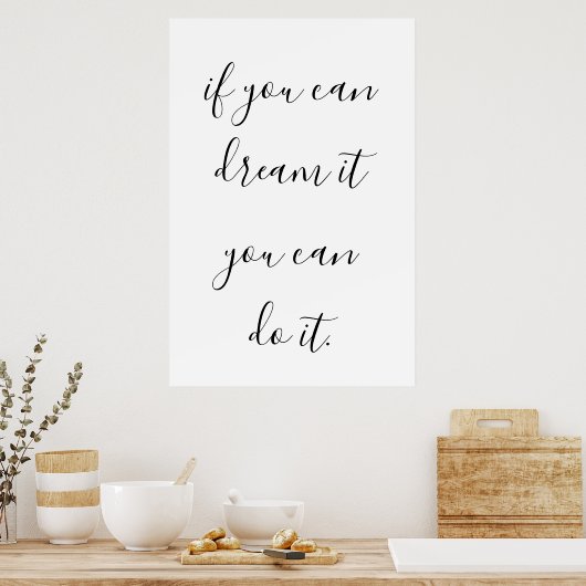 Inspirerend en Motivatie prijsopgave voor Poster (Keuken)