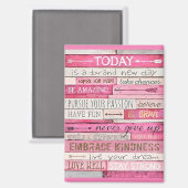 Inspirerend en Motivatie woorden magneet (Voorkant / Achterkant)