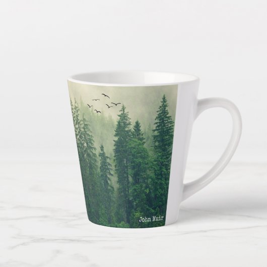 Inspirerend en Motivatie woorden van John Muir Latte Mok (Rechts)