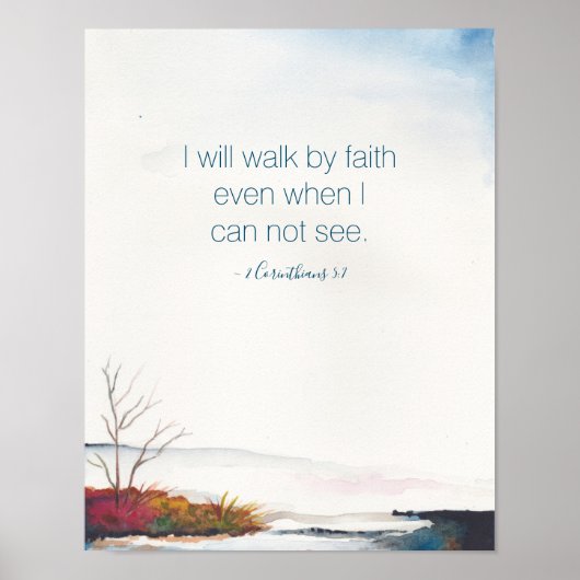 Inspirerend en Spirituele Waterverf NE najaar Poster (Voorkant)