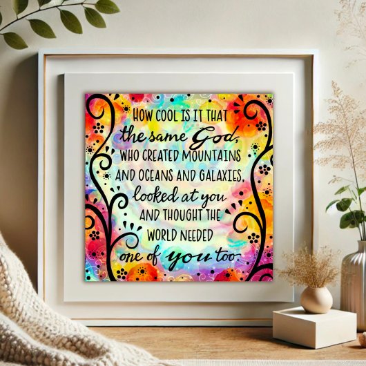 Inspirerend en unieke God had een van jullie nodig Poster