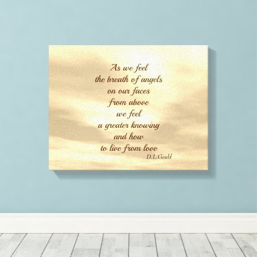 Inspirerend Engel zegen gedicht kunst canvas Afdruk (Insitu (Houten vloer))