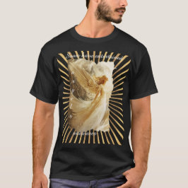 Inspirerend engelen citeren ,goud, wit, zwart t-shirt