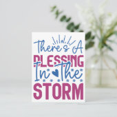 Inspirerend Er is een zegen in het Storm Briefkaart (Staand voorkant)