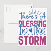 Inspirerend Er is een zegen in het Storm Briefkaart (Voorkant / Achterkant)