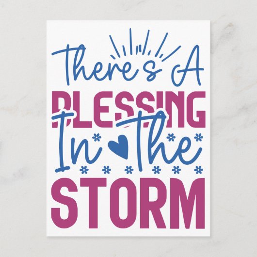 Inspirerend Er is een zegen in het Storm Briefkaart (Voorkant)
