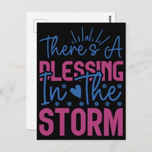 Inspirerend Er is een zegen in het Storm Briefkaart (Voorkant / Achterkant)