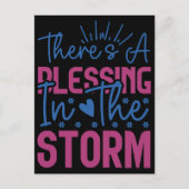 Inspirerend Er is een zegen in het Storm Briefkaart (Voorkant)