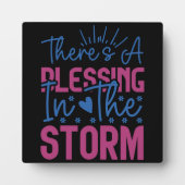 Inspirerend Er is een zegen in het Storm Fotoplaat (Voorkant)