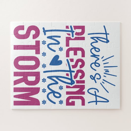 Inspirerend Er is een zegen in het Storm Legpuzzel (Horizontaal)