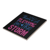 Inspirerend Er is een zegen in het Storm Tegeltje (Zijkant)