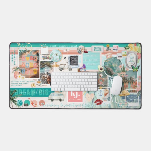 Inspirerend esthetische collage | Vision Board Bureaumat (Keyboard & Muis)