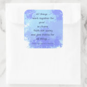 Inspirerend Faith Bijbelscripts om Vierkante Sticker (Tas)