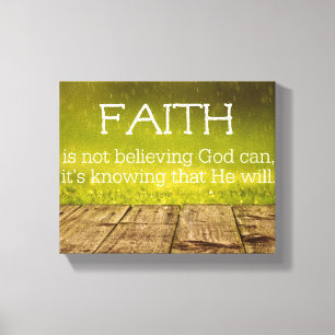 Inspirerend Faith Quote Canvas Afdruk