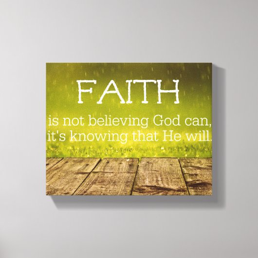 Inspirerend Faith Quote Canvas Afdruk (Voorkant)