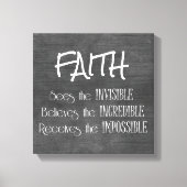 Inspirerend Faith Quote Typography Canvas Afdruk (Voorkant)