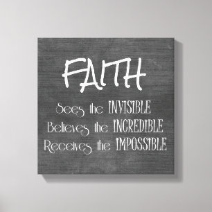 Inspirerend Faith Quote Typography Canvas Afdruk
