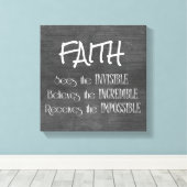 Inspirerend Faith Quote Typography Canvas Afdruk (Insitu (Houten vloer))
