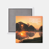 Inspirerend Faith Sunrise Bible Verse Magneet (Voorkant / Achterkant)