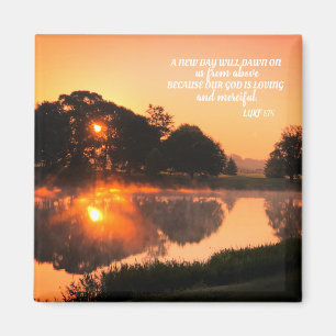 Inspirerend Faith Sunrise Bible Verse Magneet