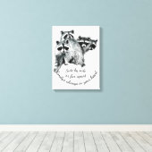 Inspirerend Familie altijd in Uw Citaat van het Ha Canvas Afdruk (Insitu (Houten vloer))