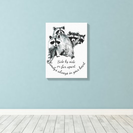 Inspirerend Familie altijd in Uw Citaat van het Ha Canvas Afdruk (Insitu (Houten vloer))