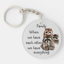 Inspirerend Familie Quote Fun Raccoon Custom