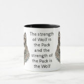 Inspirerend familie Quote Wolf waterverf Animal Mok (Midden)