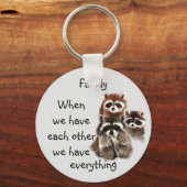 Inspirerend familiekwart fokkerijdieren sleutelhanger (Voorkant)