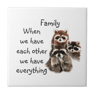 Inspirerend familiekwart fokkerijdieren tegeltje